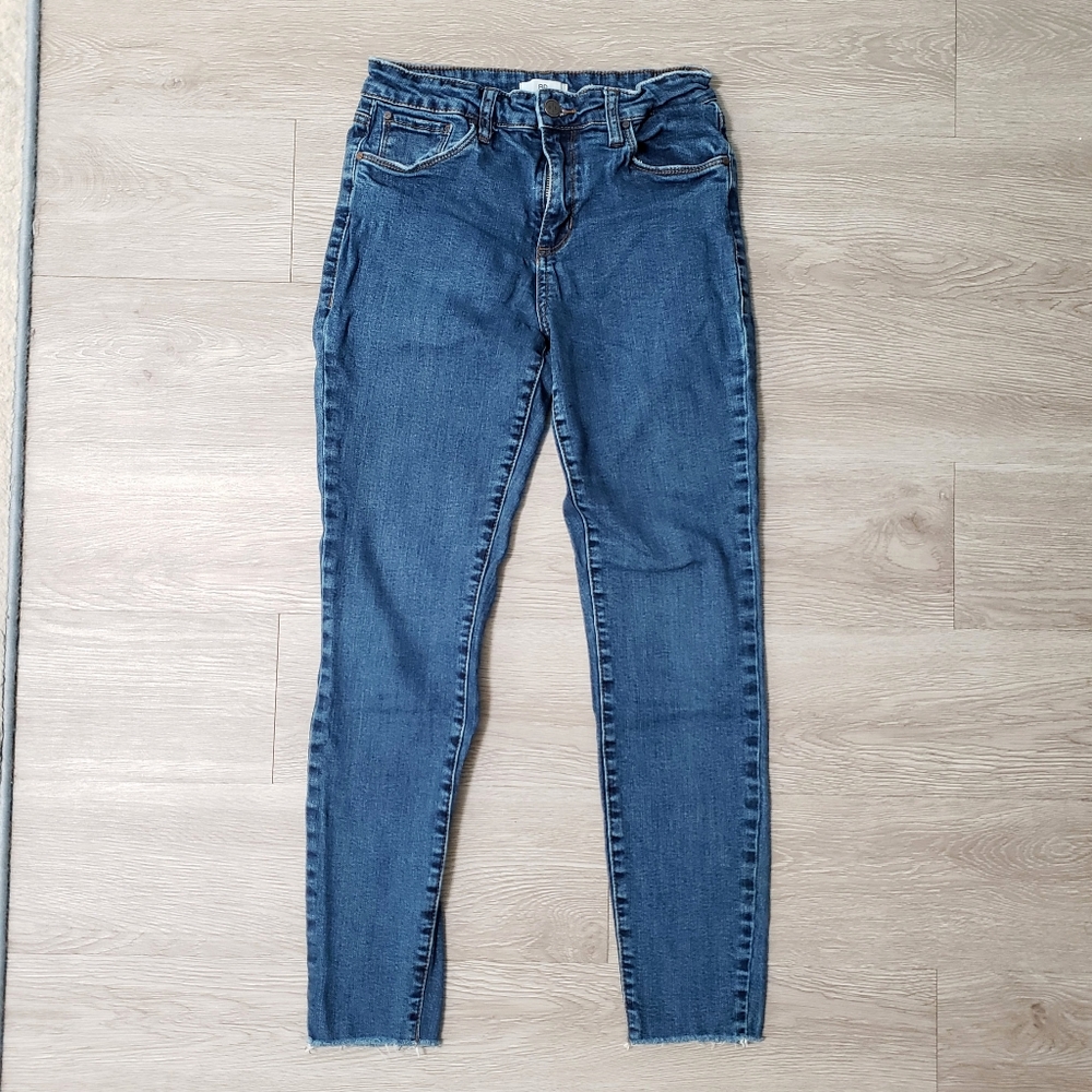 BP raw hem skinny blue jean size 27 with stretch denim casual